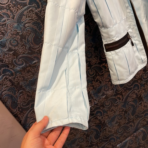 Doncaster Robin Egg Blue Jacket | Size 4 | NWT | Zip-Up Pastel Business Blazer - Picture 7 of 14